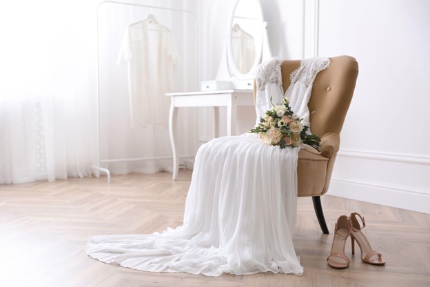 Learn how to steam a wedding dress