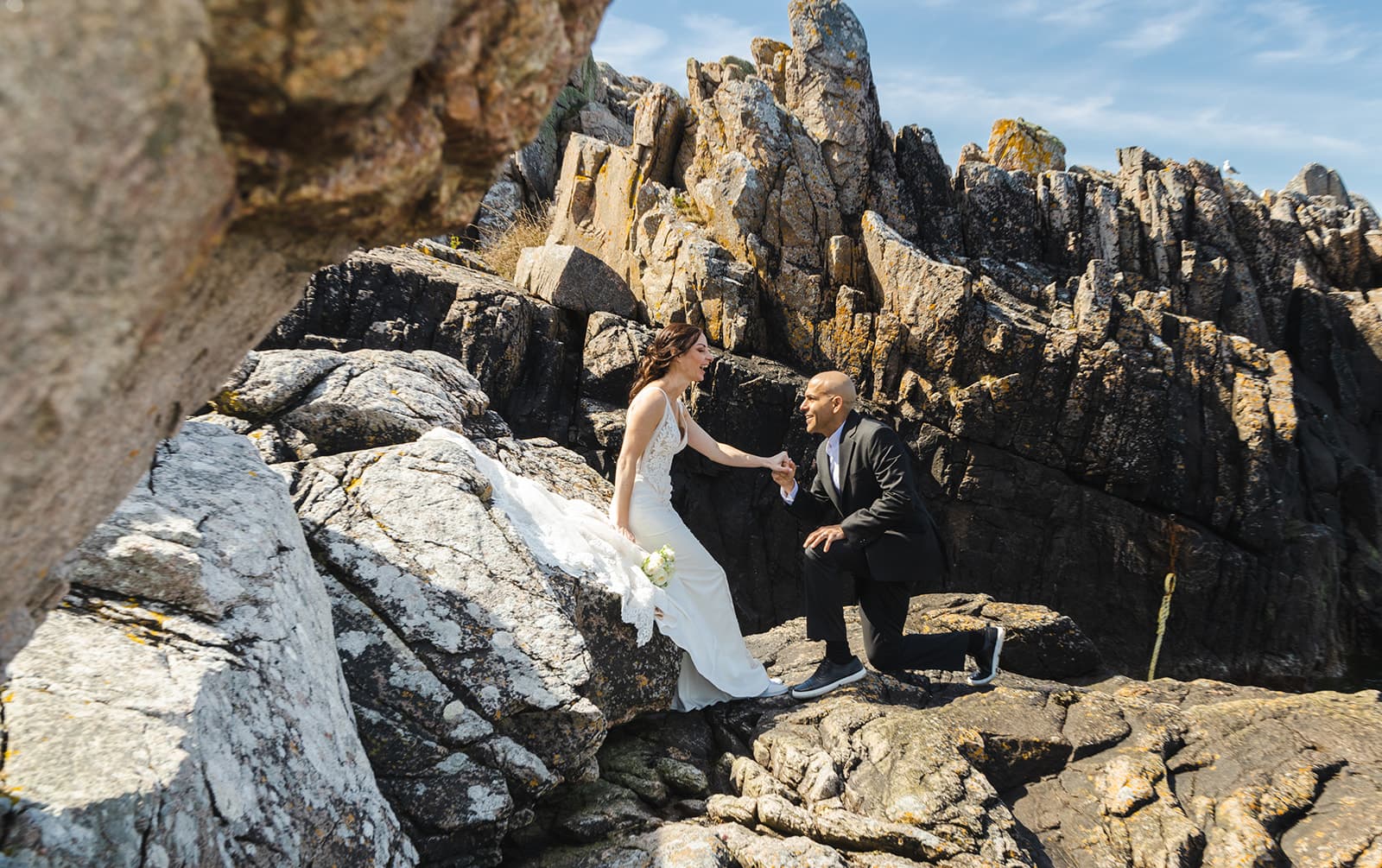 Angelina & Sharif's elopement destination wedding, Bornholm Island Denmark | Nordic Adventure Weddings