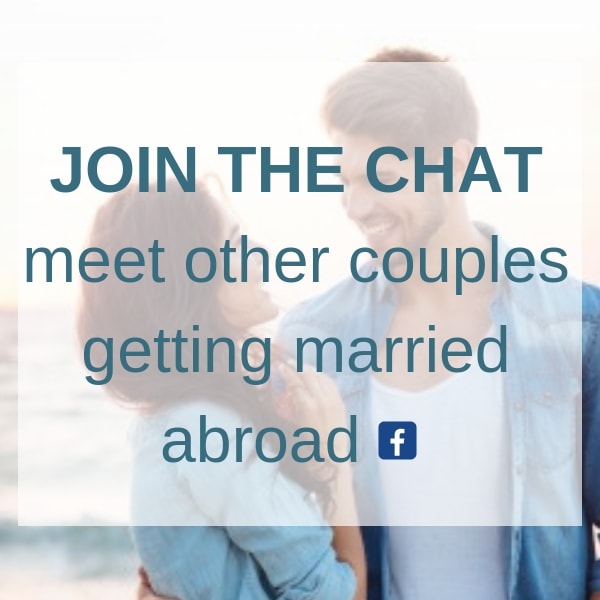 Join the Chat in our Destination Wedding Facebook Group from Weddings Abroad Guide