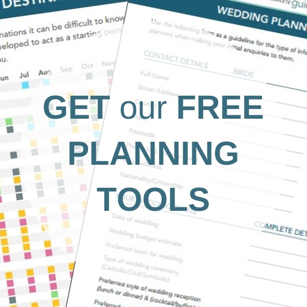 Free Planning Tools to help Plan a Destination Wedding Abroad from Weddings Abroad Gide