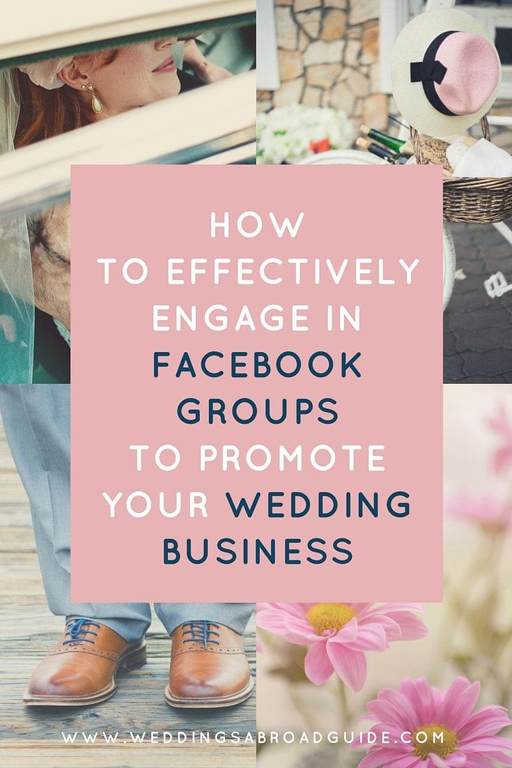 How to effectively use a facebook groups to promote your wedding business