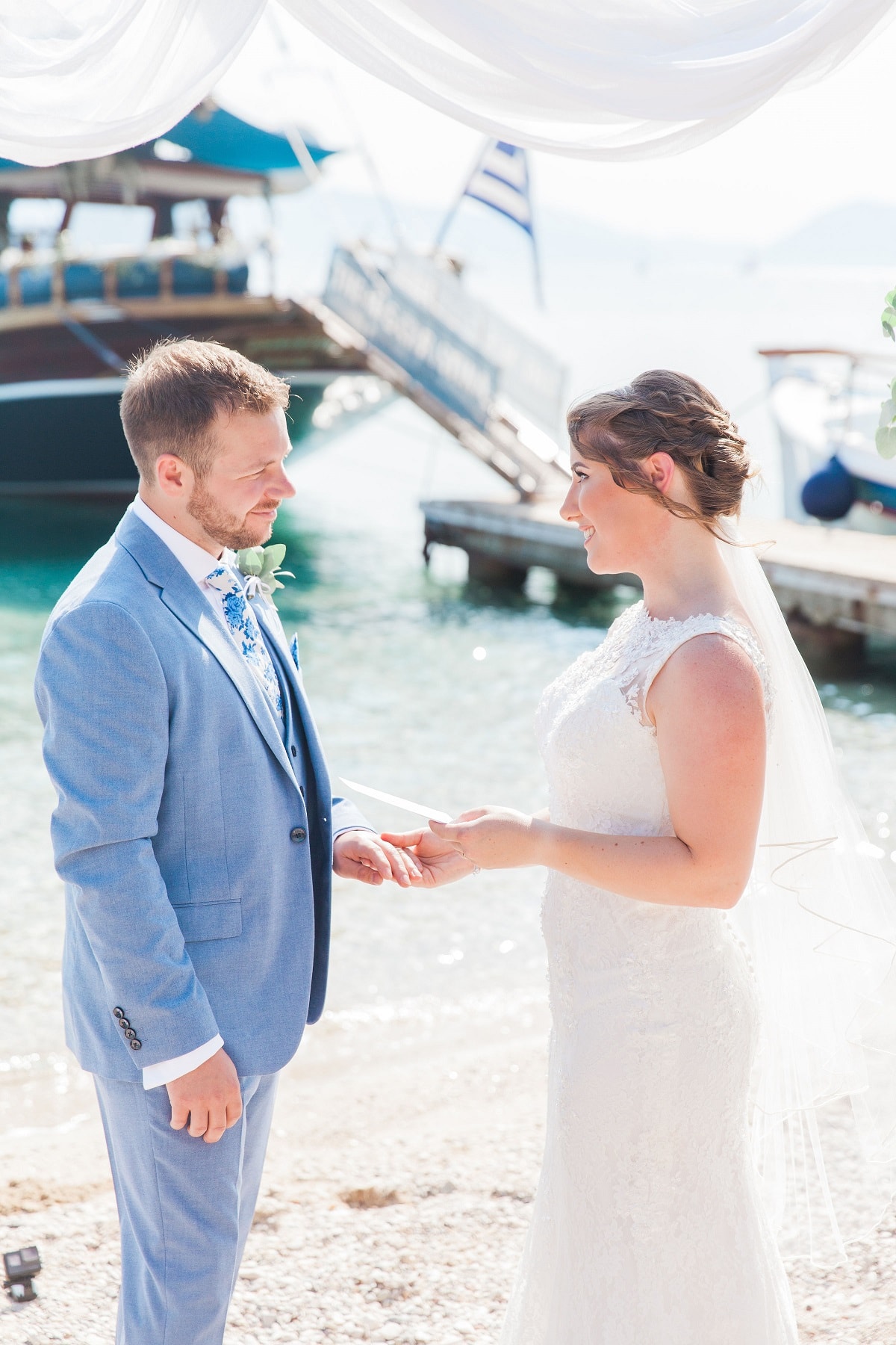 Beach Wedding Ceremony Lefkas Greece - Greek Wedding Abroad | Planned by Lefkas Weddings | Maxeen Kim Photography